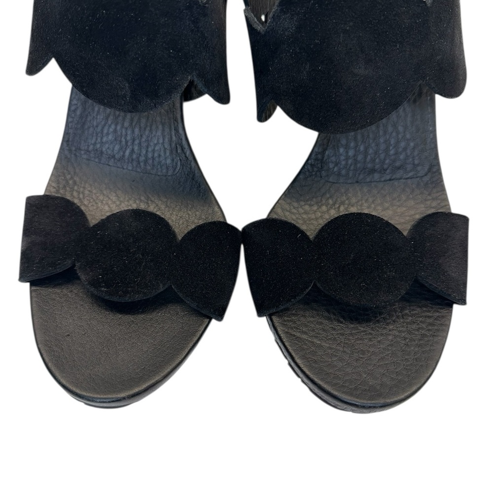 Pedro Garcia Winslet 'DOTTY' Midi Black Suede Sandal  EU37.5/US 7 - Picture 6 of 12